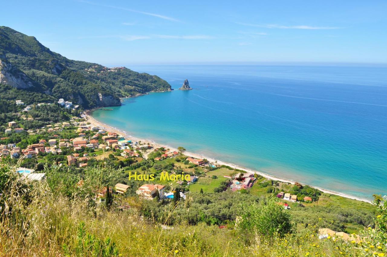 Holiday Apartments Maria With Pool And Panorama View - Agios Gordios Beach Exterior foto