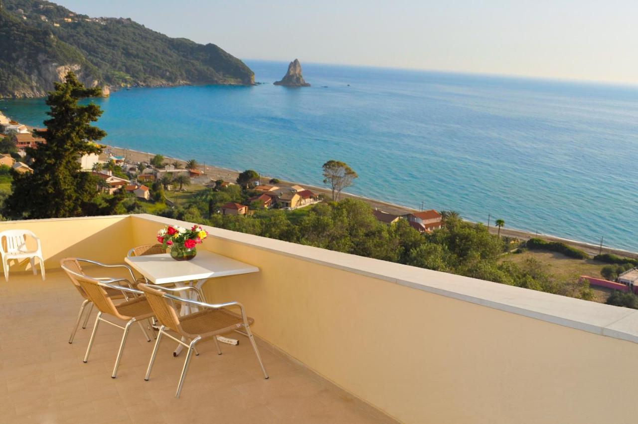 Holiday Apartments Maria With Pool And Panorama View - Agios Gordios Beach Exterior foto