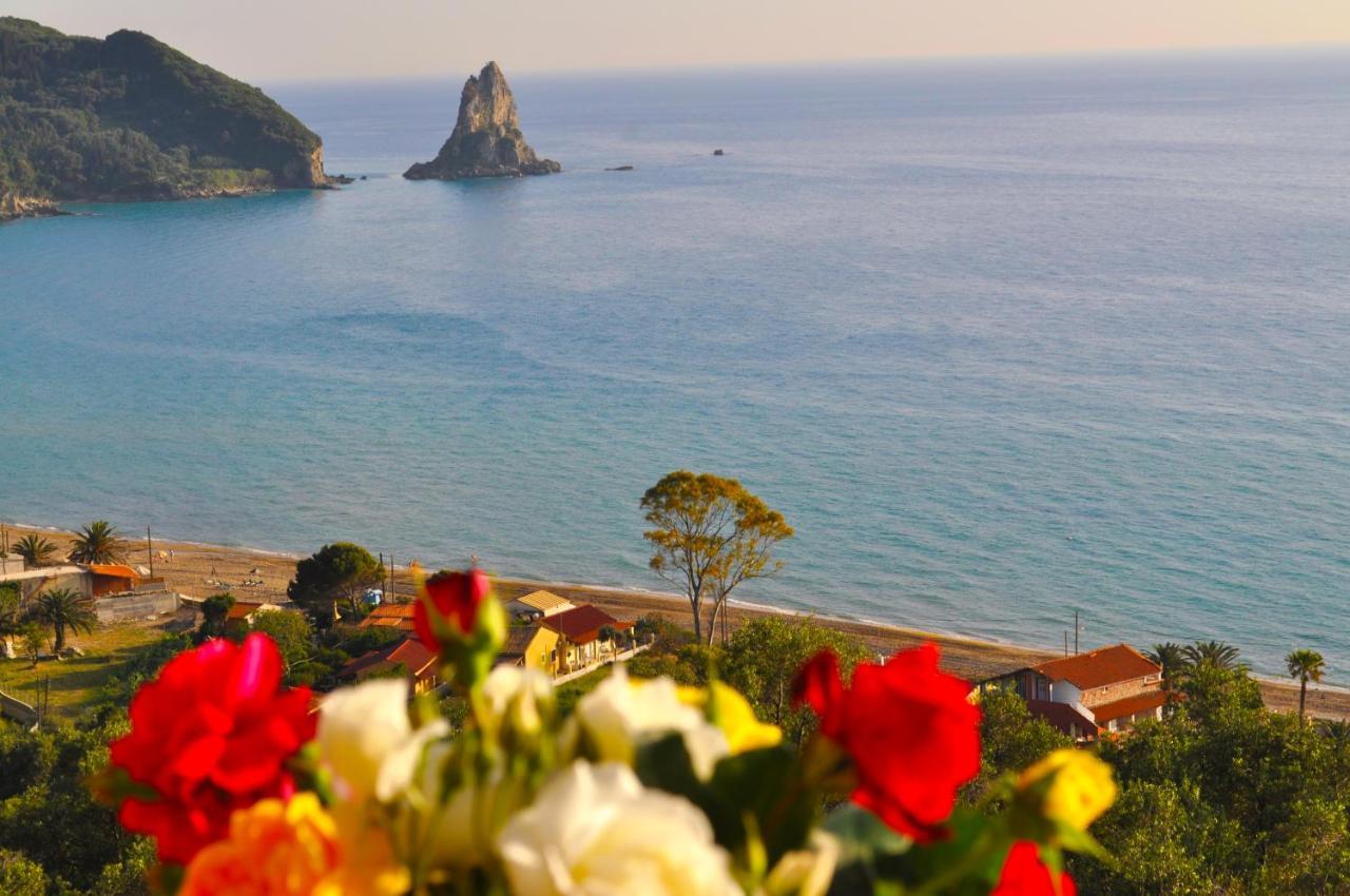 Holiday Apartments Maria With Pool And Panorama View - Agios Gordios Beach Exterior foto